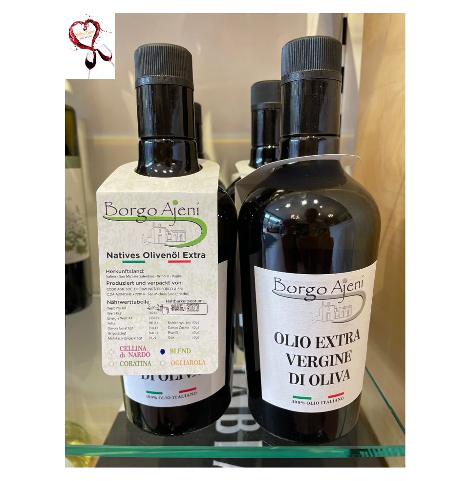 Borgo Ajeni Olio d´Oliva Extra Vergine 0,5Ltr., Apulien