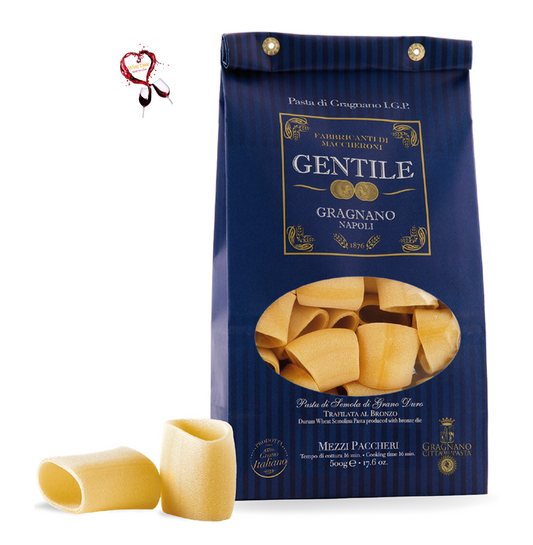 GENTILE Pasta di Gragnano I.G.P. Napoli "MEZZI PACCHIERI"  500g, Kampanien